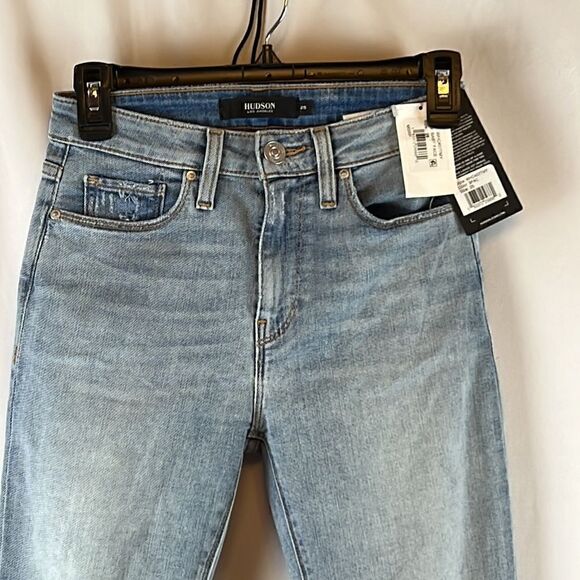Hudson Jeans Barbara High-Rise Super Skinny Ankle Jeans- Baby Face- Size 25 NWT - Picture 3 of 12